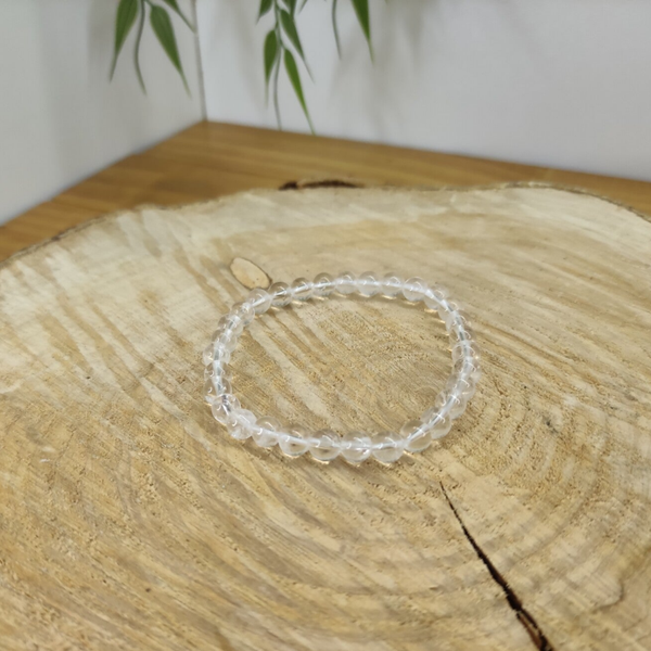 Bracelet Cristal de Roche  6mm