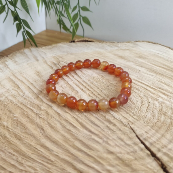 Bracelet cornaline 8mm