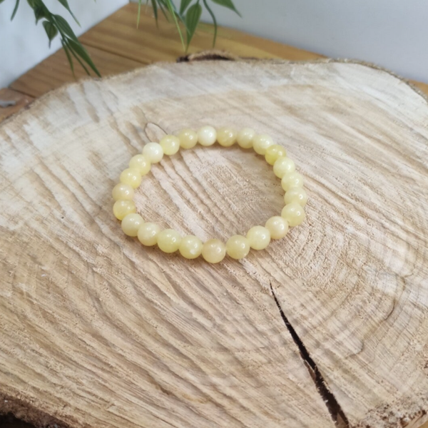 Bracelet calcite jaune 8mm