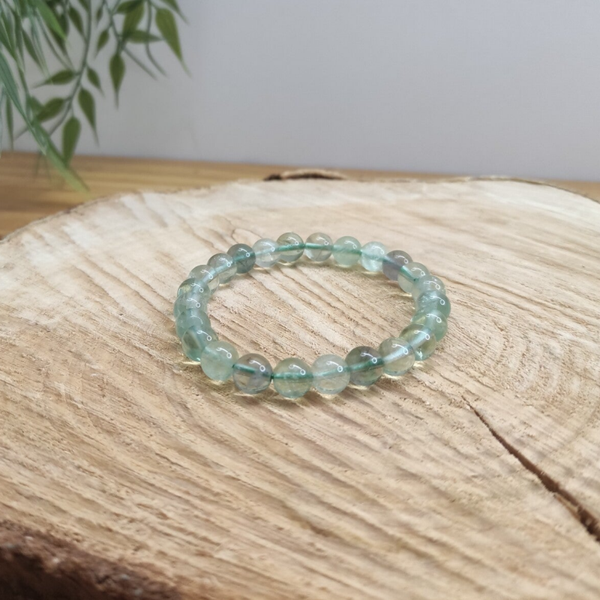Bracelet fluorite verte 8mm