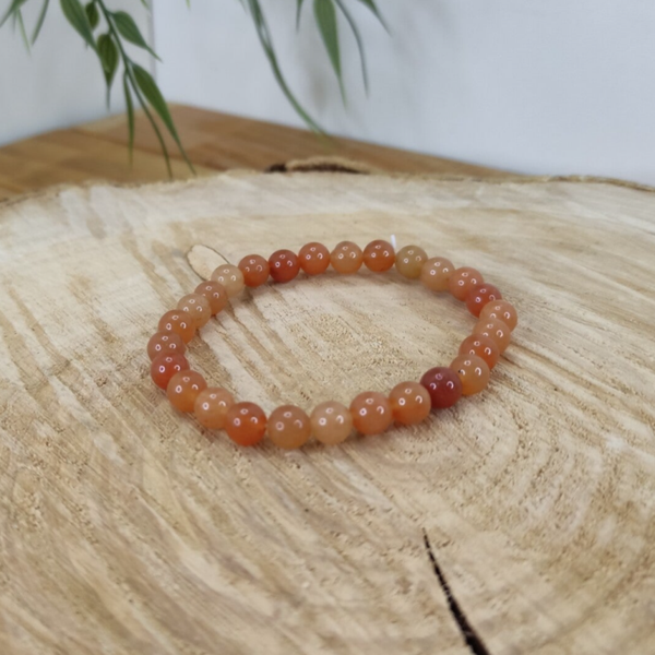 Bracelet aventurine orange 6mm