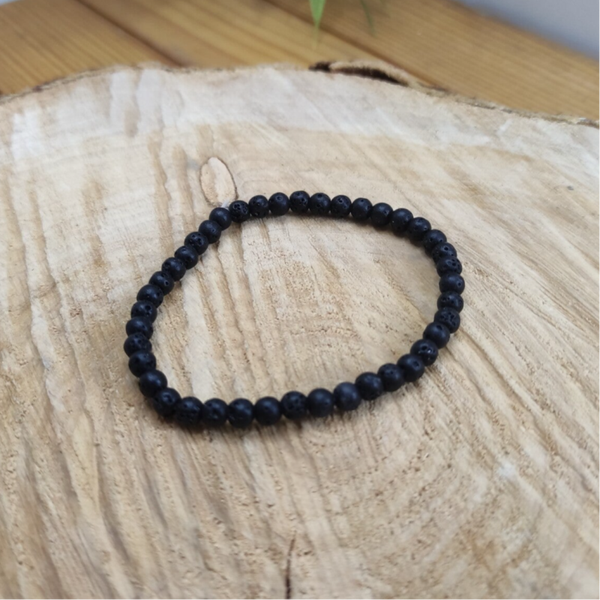 Bracelet pierre de lave 4mm