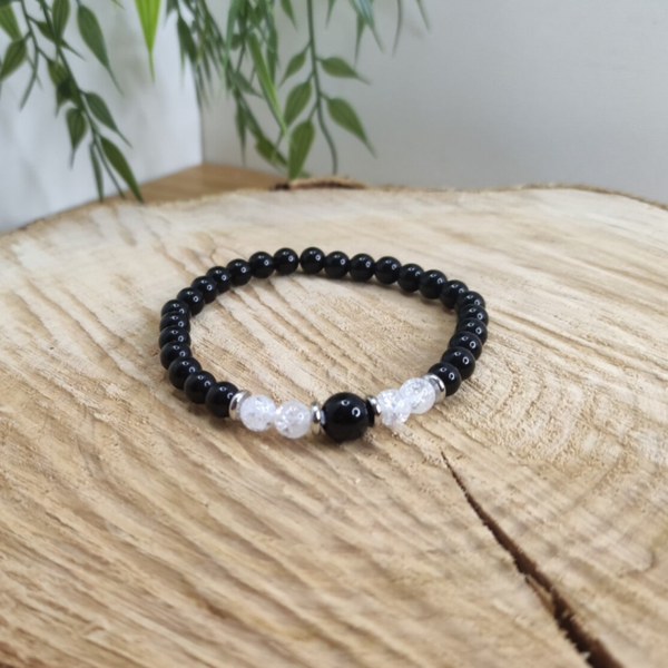 Bracelet customisé obsidienne