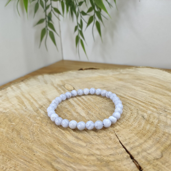 Bracelet calcédoine 6 mm