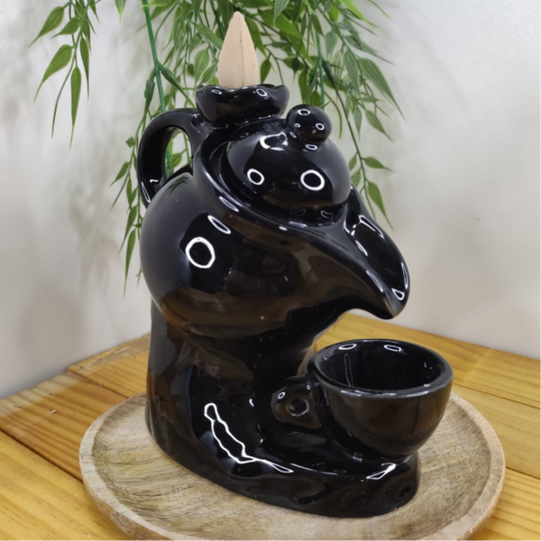 Porte encens backflow céramique théière