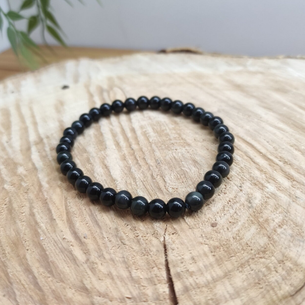 Bracelet Obsidienne Œil Céleste 6mm