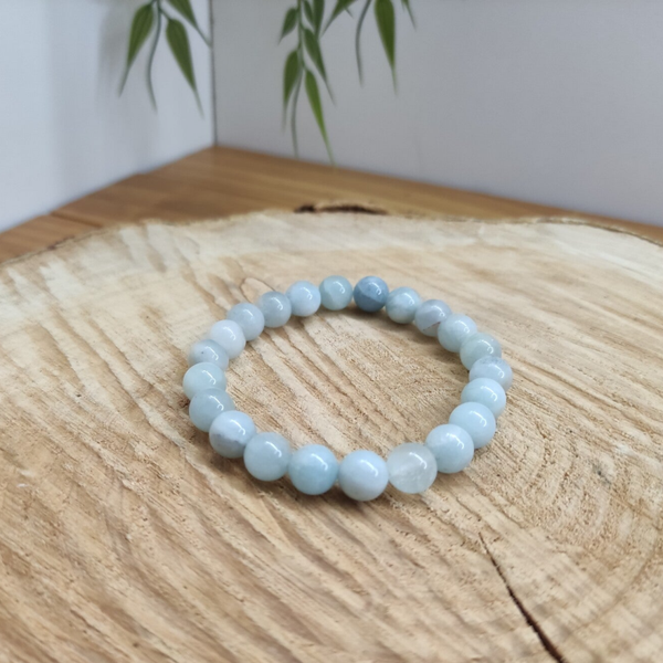 Bracelet Aigue Marine 8mm A