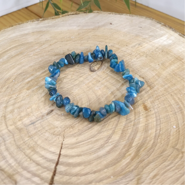 Bracelet baroque Apatite bleue
