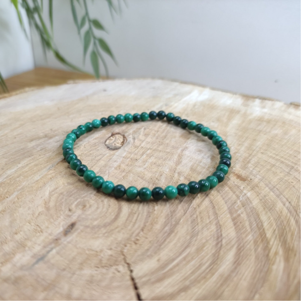 Bracelet malachite 4mm