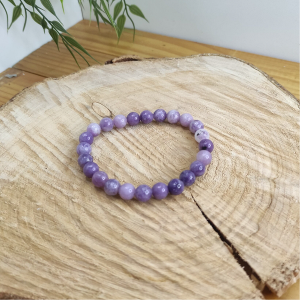 Bracelet lépidolite 8mm