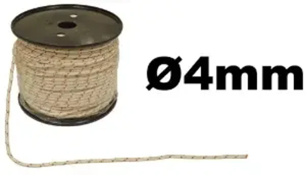 T-E MS Corde Ø 4mm Polyester rouge tacheté (au m) ref A040004