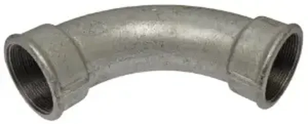 T-E MS Coude 90° 2 inch BSP F & F Galv ref D240403