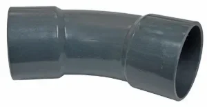 T-E MS Coude femelle uPVC gris 90mm x 45° ref D240787