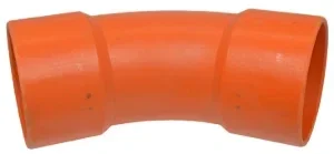 T-E MS Coude femelle uPVC orange 90mm 45° ref D240787ORANGE