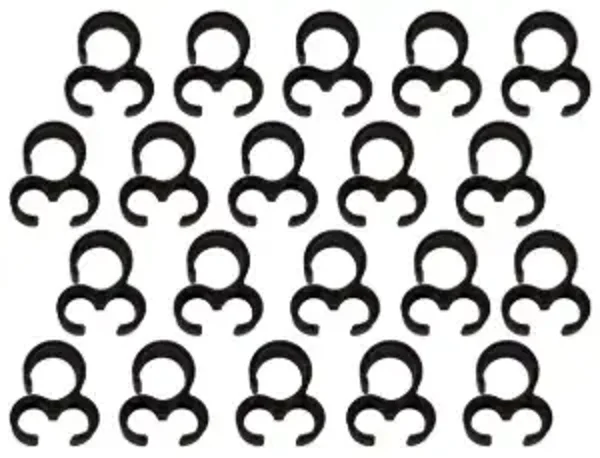 T-E Sachet de 20 clips noir 21/14/14mm pour Tuyau Alterné . Adaptable. Ref D255657