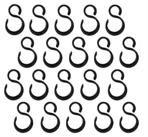 T-E Sachet de 20 clips noir 21/14mm pour Tuyau Simultané Adaptable Ref D255658