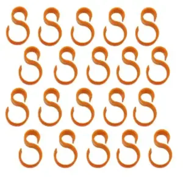 T-E MS Sachet de 20 clips orange 21/14mm pour Tuyau Simultané ref D255658