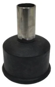 T-E MS Bouchon noir en caoutchouc Ø 40mm avec Nippel 16mm ref D381113