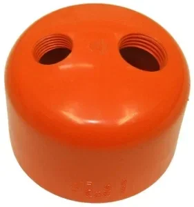T-E MS Bouchon percé 63mm Upvc orange ref D390648