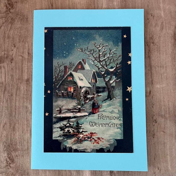 Weihnachtskarte: Winterlandschaft