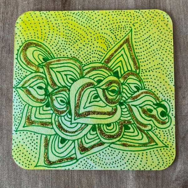 Kraftbild gelb, doppelseitig