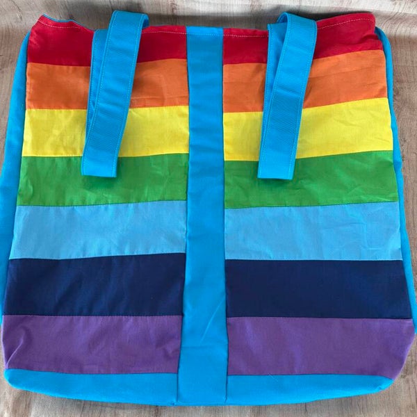 Regenbogenbeutel, genäht