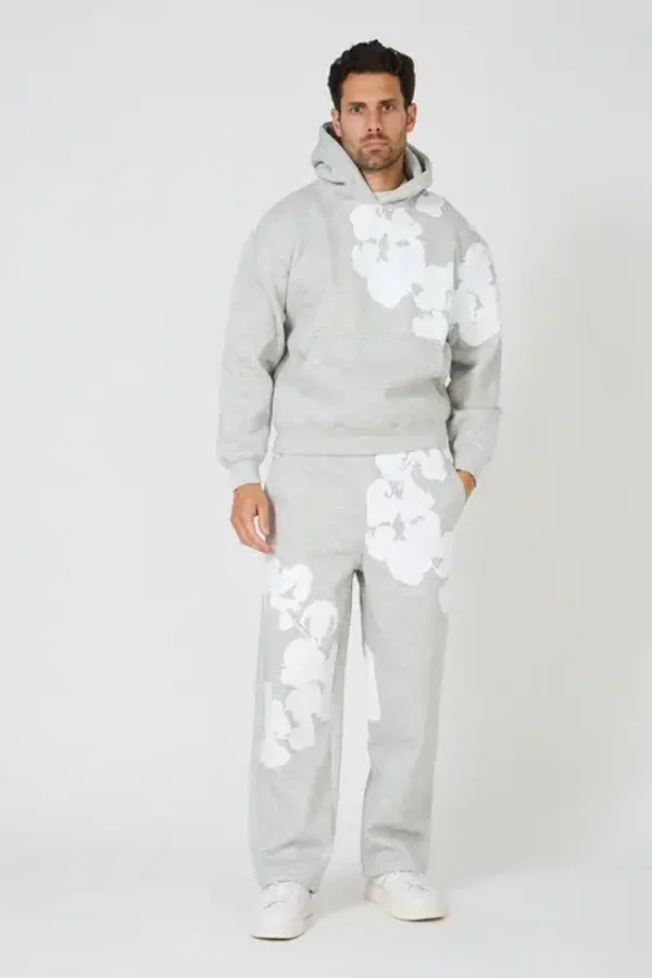 Ensemble Sweat Floral Gris