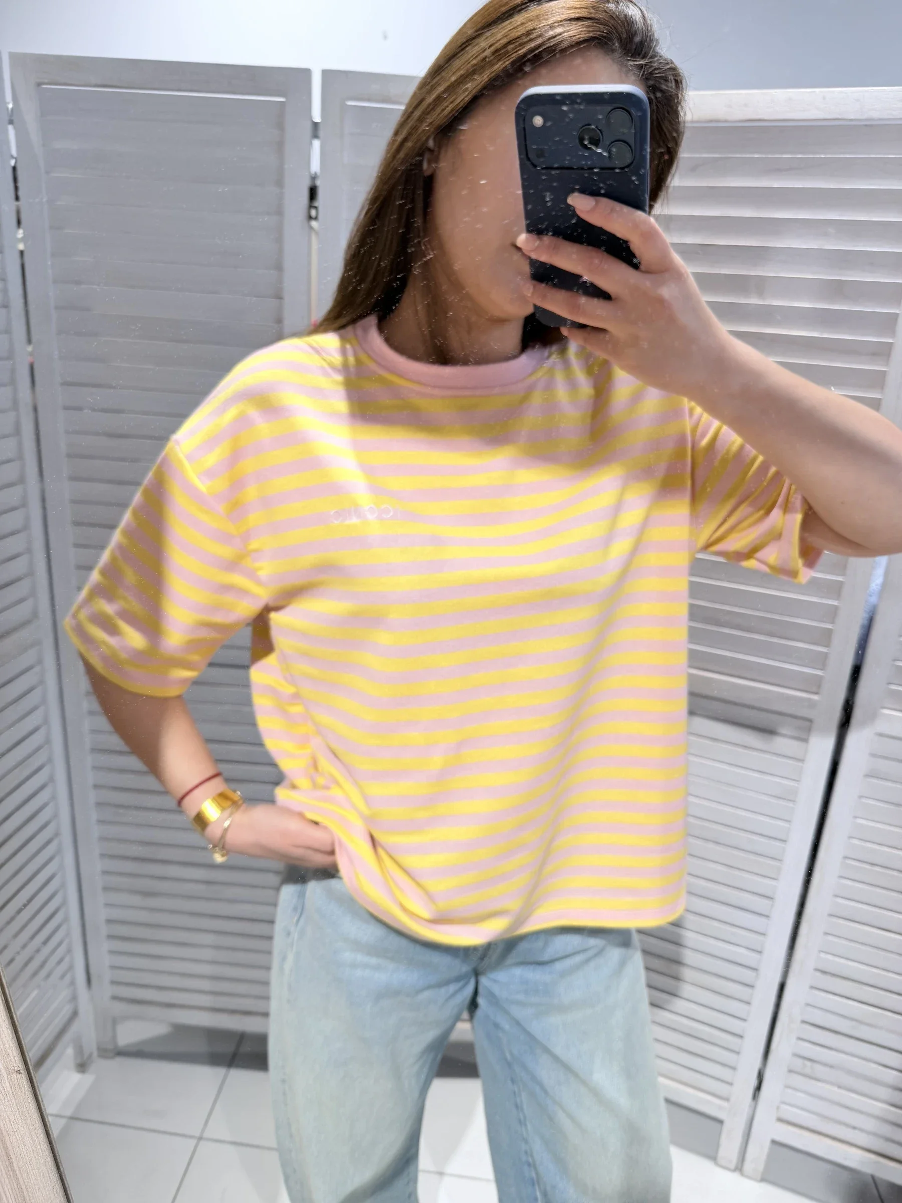 T-shirt rayé à manches courtes