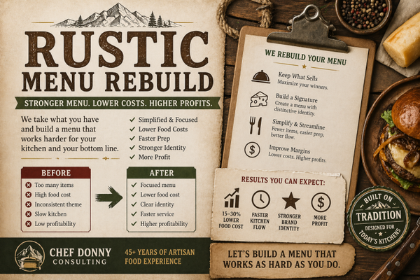 Rustic Menu Rebuild