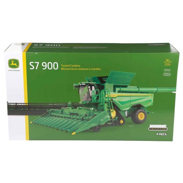 John Deere S 7 900 Tracked Combine met graan & mais bak