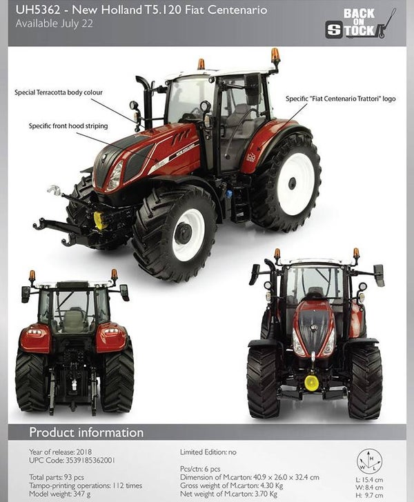 New Holland T5-120  Centenario  1;32