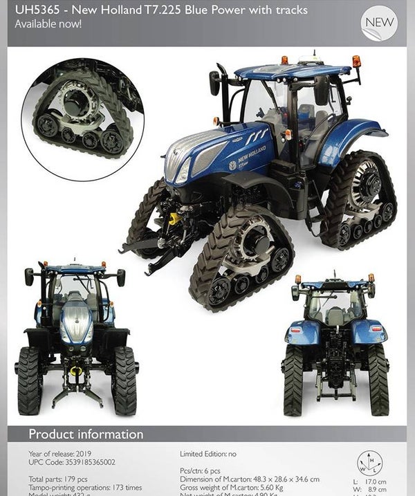 New Holland T 7-225 Blue Power w Tracks