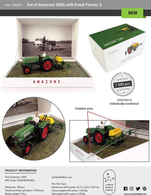 Set Amazone Fendt Farmer 2 + Spuit 300 S