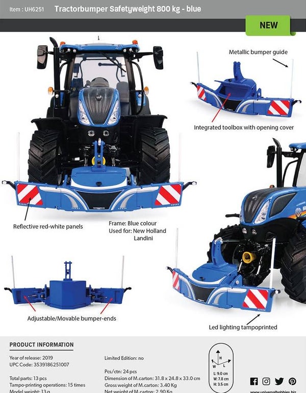 Tractor Bumper blauw