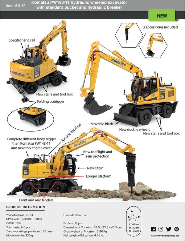 Komatsu PW 180-11  1;50