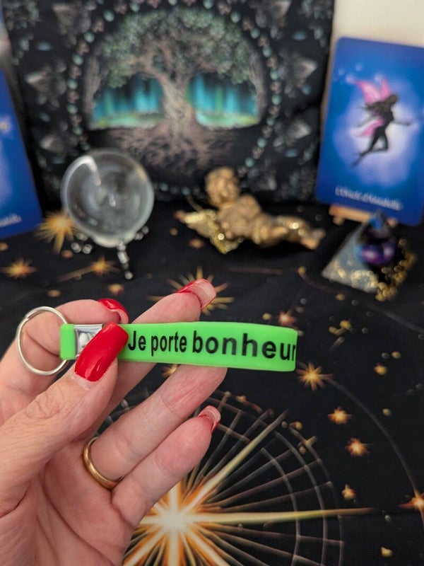 Porte clés "je porte bonheur"