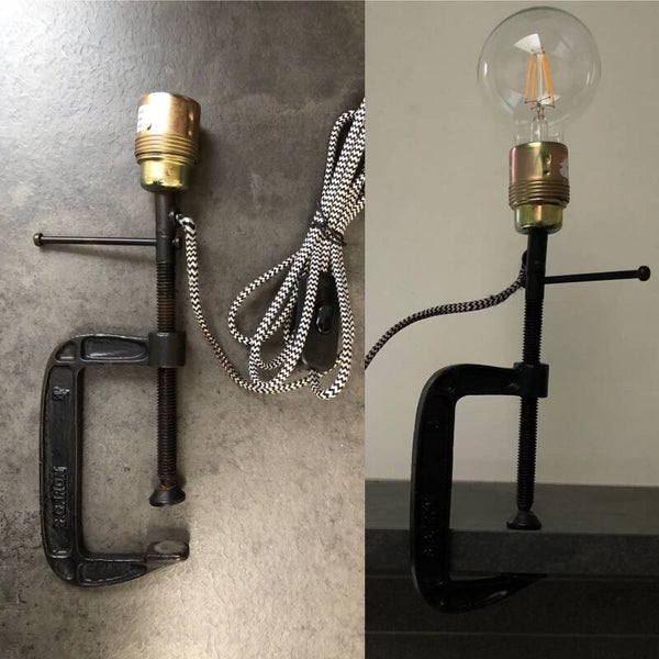 Glue clamp lamp
