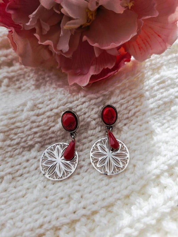 Boucles d'oreilles Rose