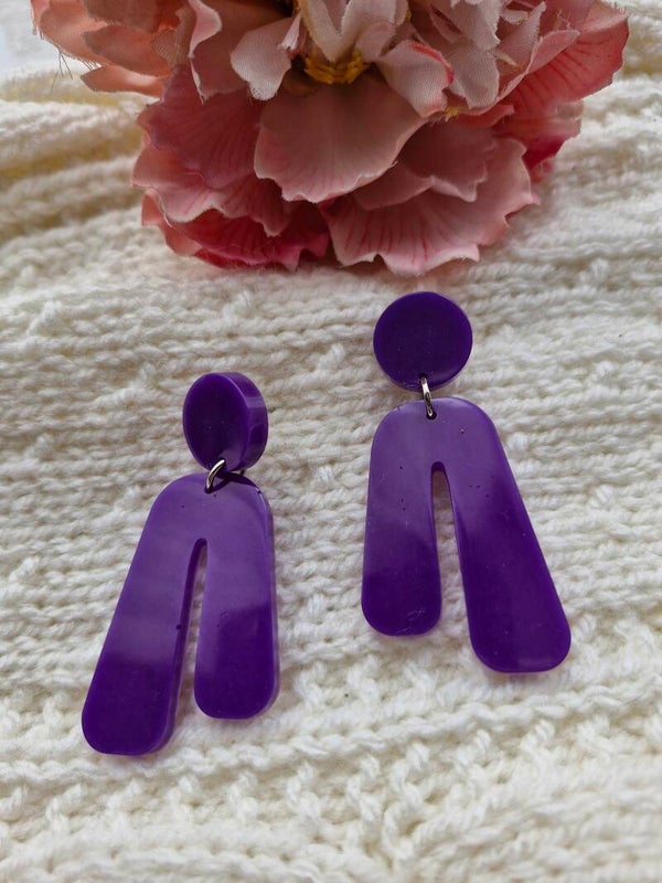 Boucles d'oreilles Violette