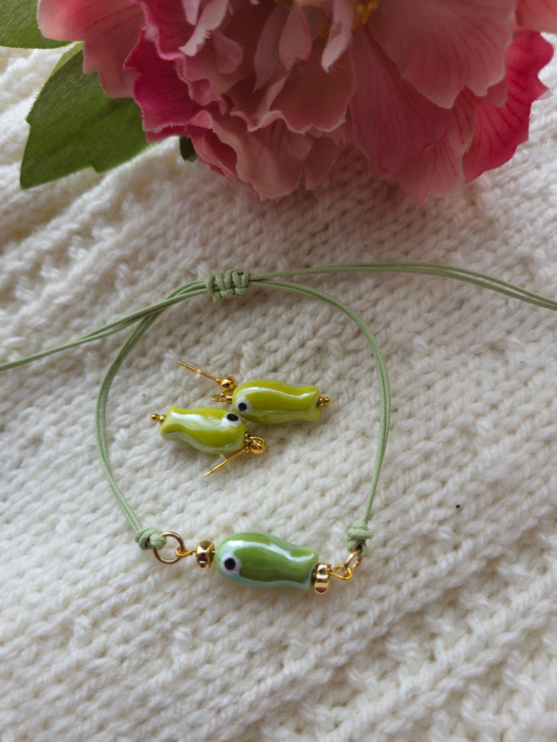 Bracelet & Boucles d'oreilles Poissons