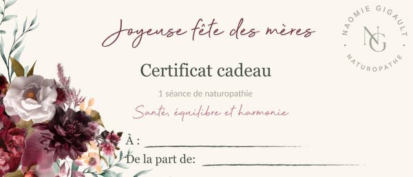 Certificat cadeau_promo 50% Fête des mères 1 séance