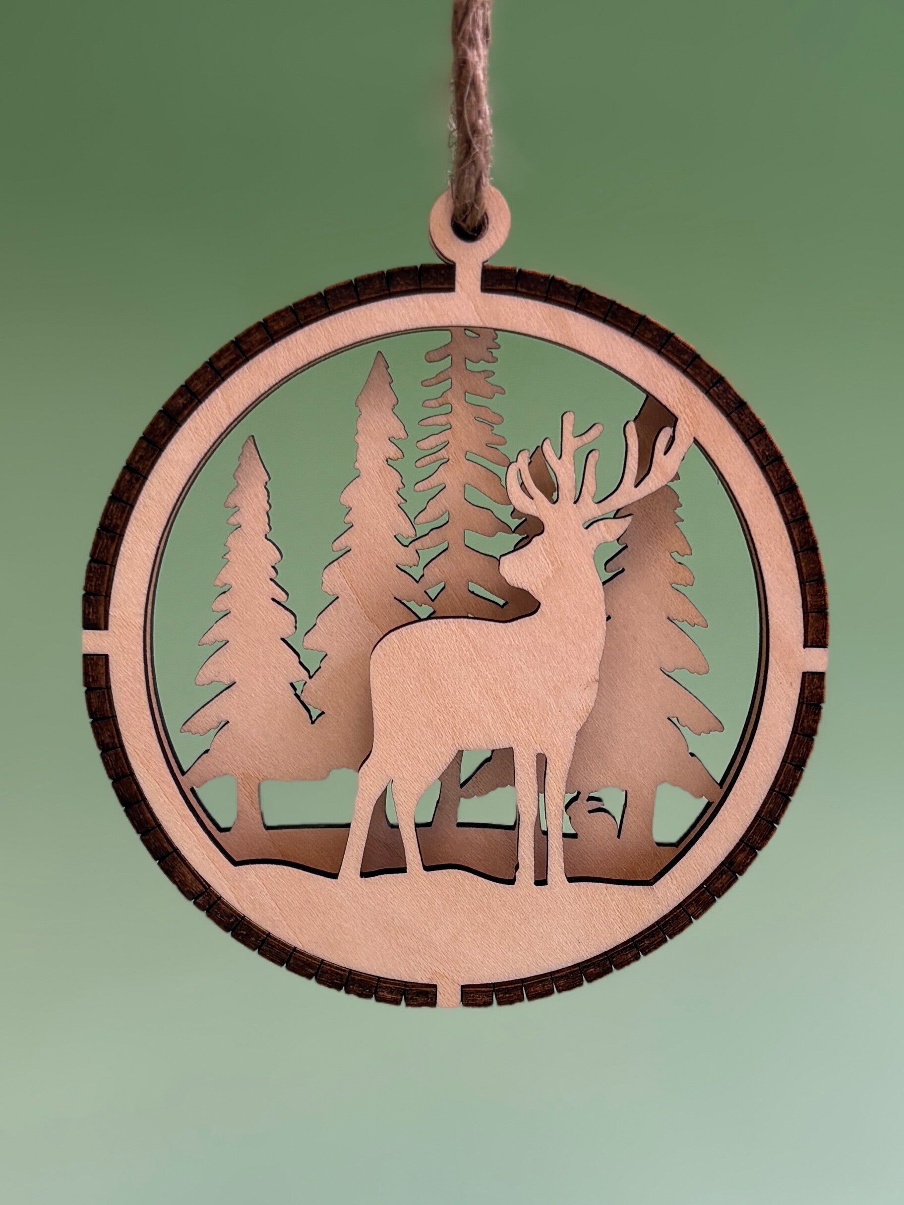 3D Kerstbal - Hertenbos