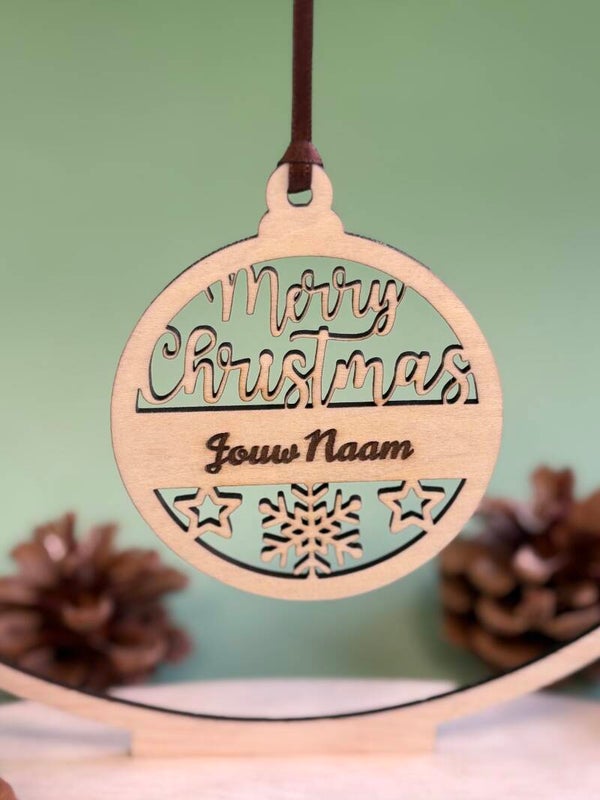 Kerstbal - Snowflakes - Gepersonaliseerd