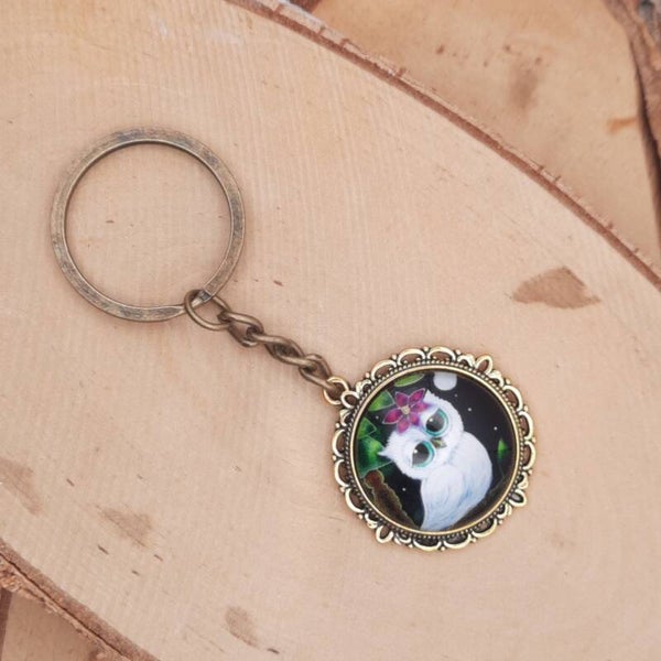 sleutelhanger uil goud