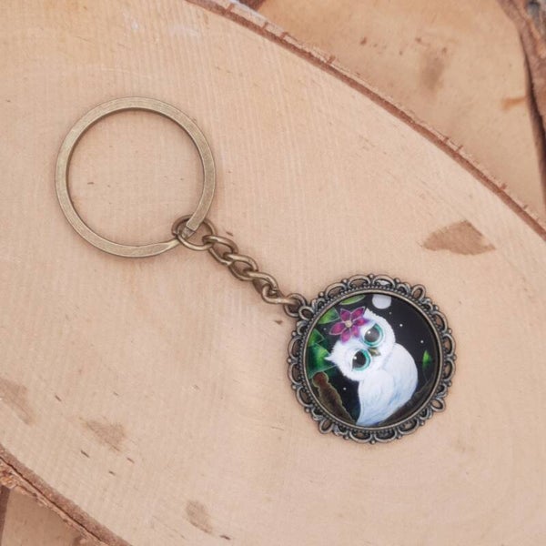 sleutelhanger uil brons