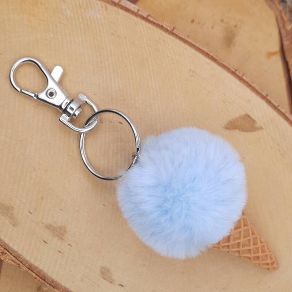 sleutelhanger ijsje blauw