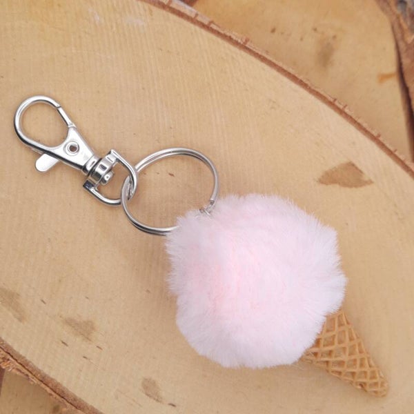 sleutelhanger ijsje roze