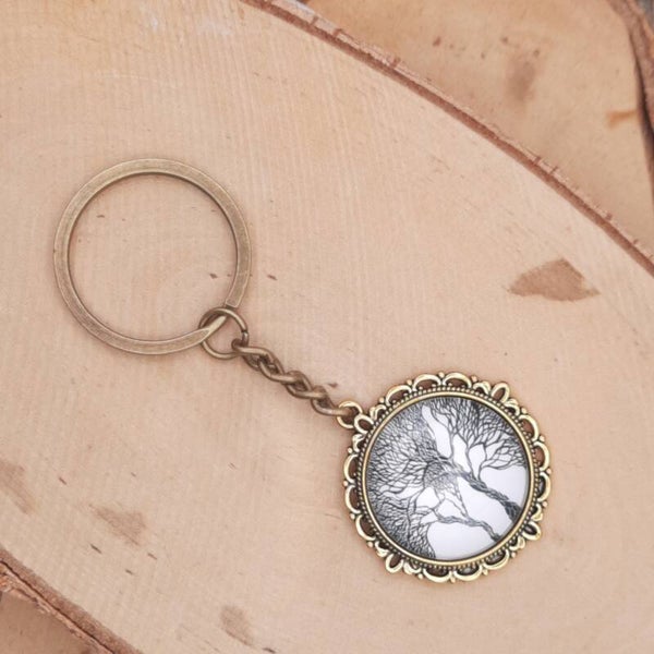 sleutelhanger boom goud