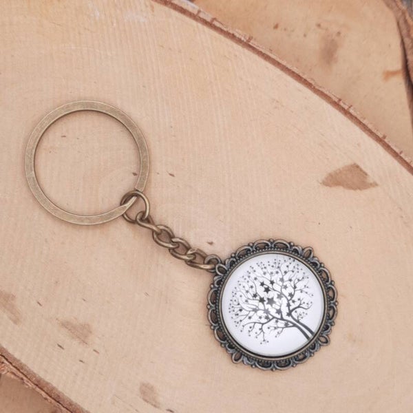 sleutelhanger boom brons