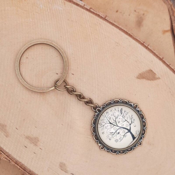 sleutelhanger boom brons